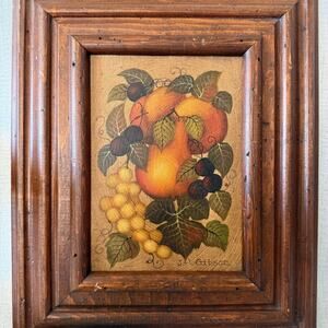 Antique Judith Holbrook Gibson Framed Still-life Painting, Signed FOLK ART